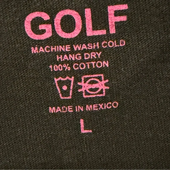 Golf Wang x Odd Future x Tyler The Creator-mini center logo tee-Black-Men’s Lrg - Picture 4 of 4